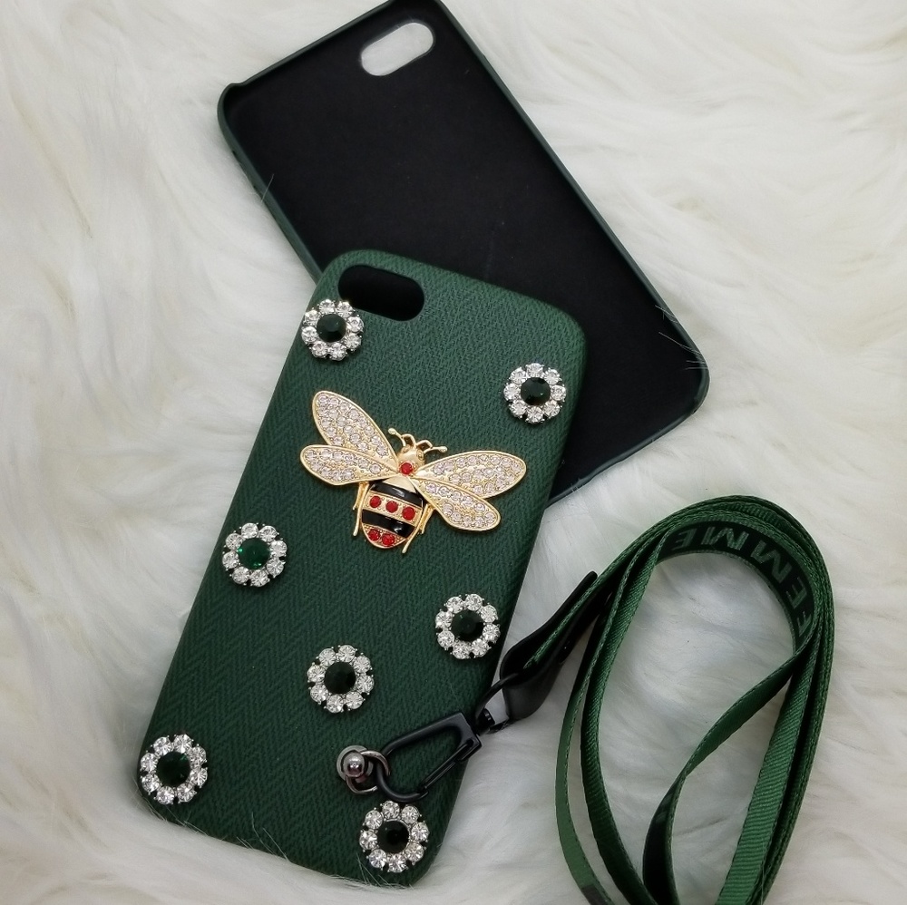IPHONE 7&8 PLUS Luxury 3D Metal Bee Pearl Case - Picture 7 of 7